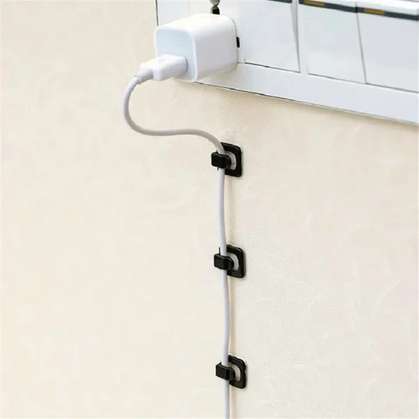 18pcs Usb Organizer Cables Desk Cable Holder Self-adhesive Cable Clip Cord Holder Cable Winder Wire Clips Office Accessories - Image 2
