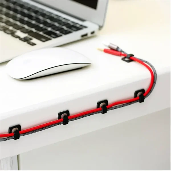 18pcs Usb Organizer Cables Desk Cable Holder Self-adhesive Cable Clip Cord Holder Cable Winder Wire Clips Office Accessories - Image 3