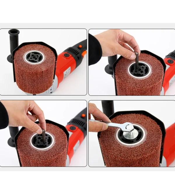 Burnishing Polishing Machine 1400W 6 Gear Handle Handheld Electric Sander Polisher with 3 Wheels Burnishing Polishing Tool - Image 6