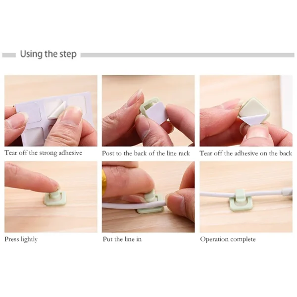 18pcs Usb Organizer Cables Desk Cable Holder Self-adhesive Cable Clip Cord Holder Cable Winder Wire Clips Office Accessories - Image 6
