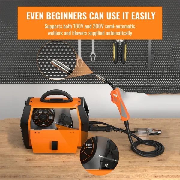 HITBOX Mig Welding Machine Synergy HBM1200 Semi-Automatic 3 in 1 Inverter Tig Argon Arc MIG Gas-Less Soldering Welder 110V 220V - Image 4